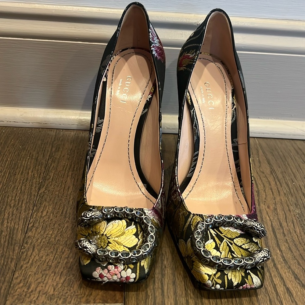 Gucci Dionysus floral jacquard Romantic Bouquet Heels